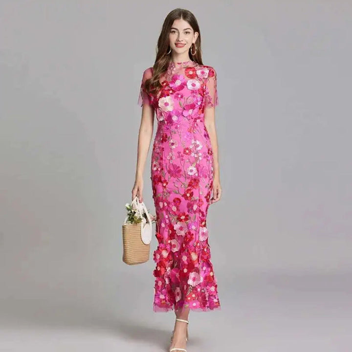 Women’s Summer Embroidered Lace Prom Dress