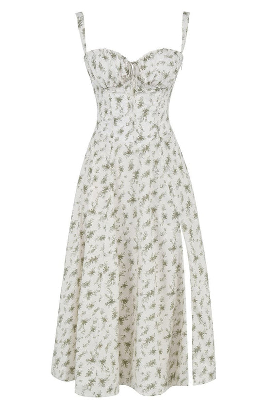 Floral Waist-Shaping Dress