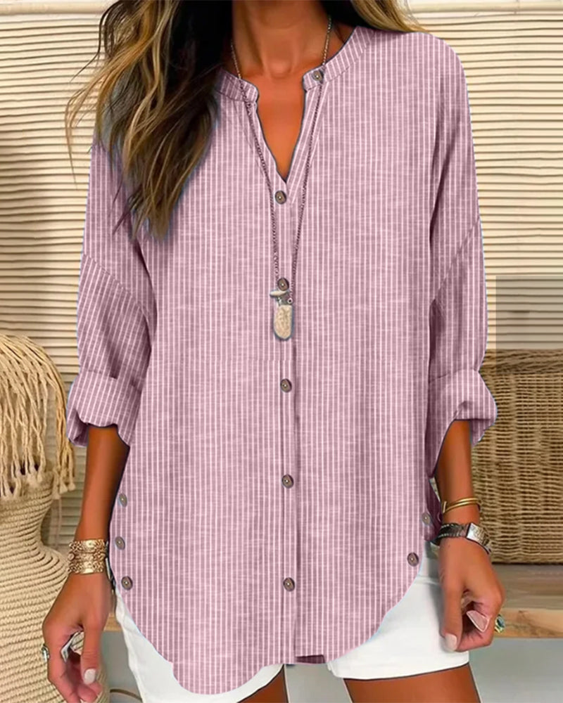 Trendy Top with Striped Print and Stylish Fit
