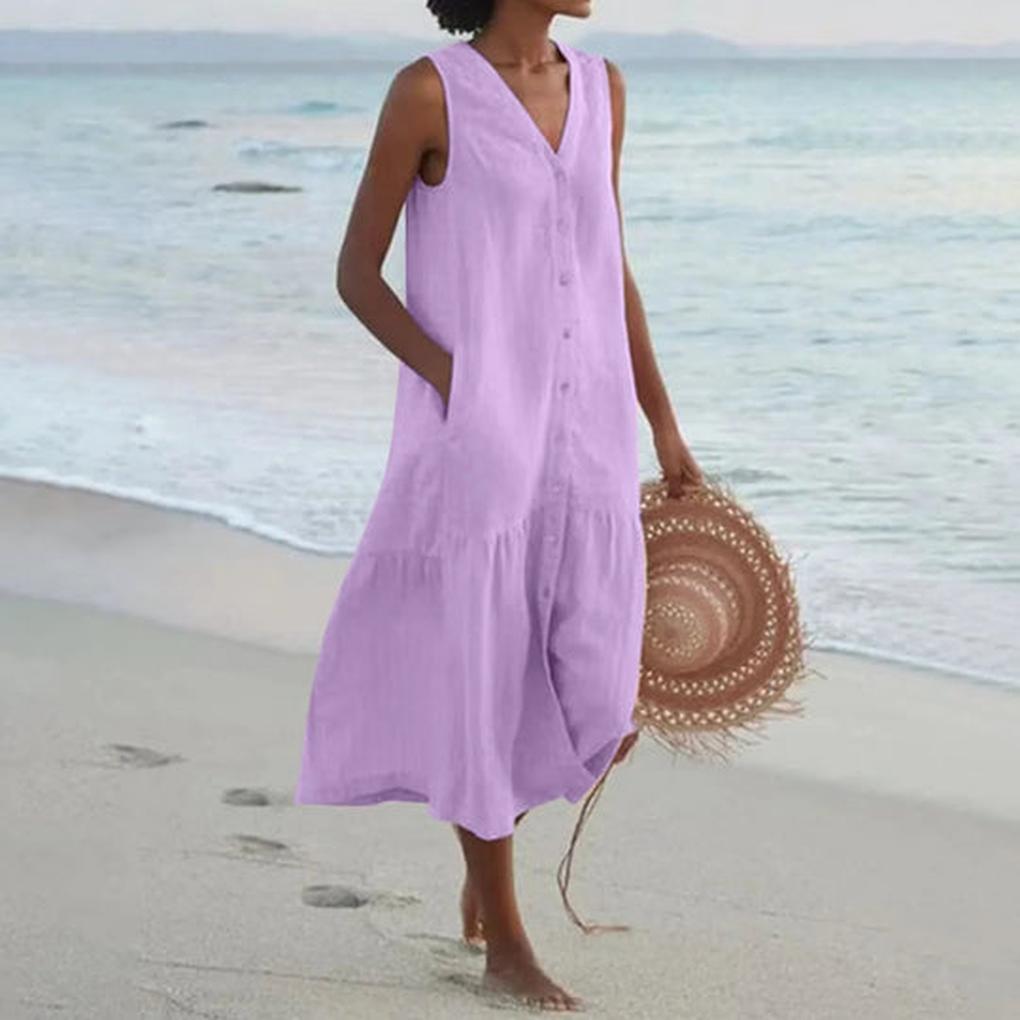 Women’s V-Neck Dress – Elegant Everyday Wear