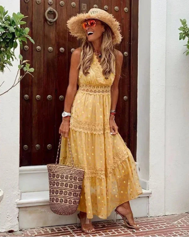 Long Printed Maxi Dress for Women