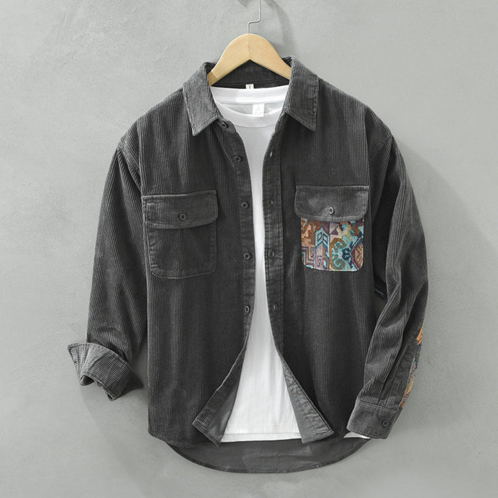 Men's Vintage Long Sleeved Shirt  Classic Style with Timeless Appeal