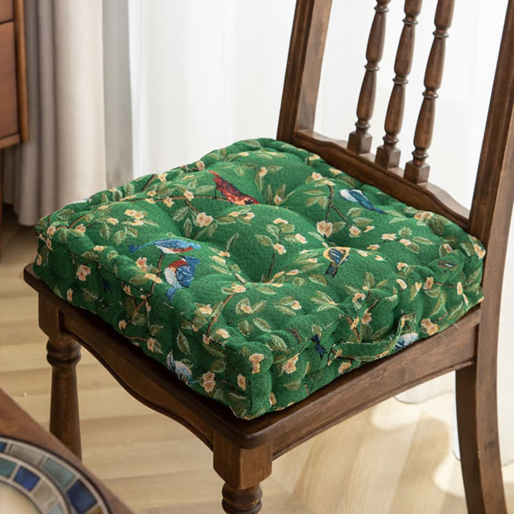 Thick Padded Seat Pad with Ties for Dining or Patio Chairs