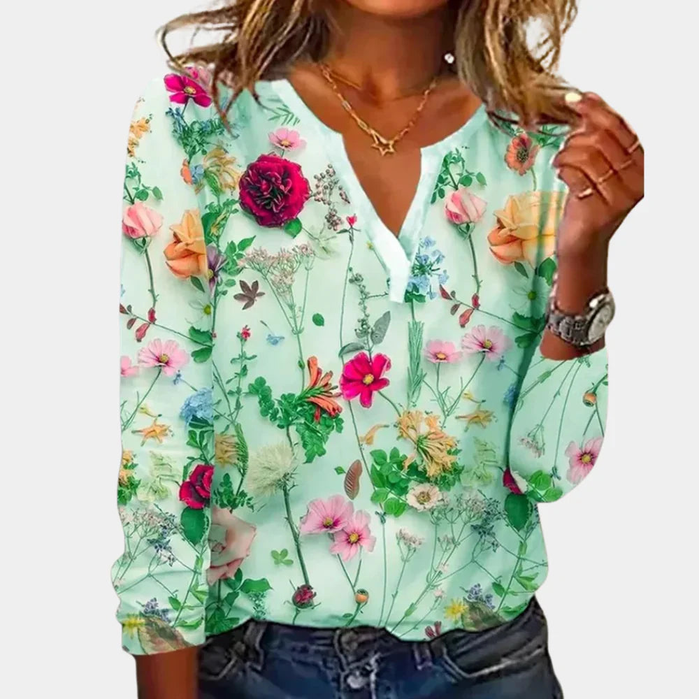 comfortable Floral Women's Blouse