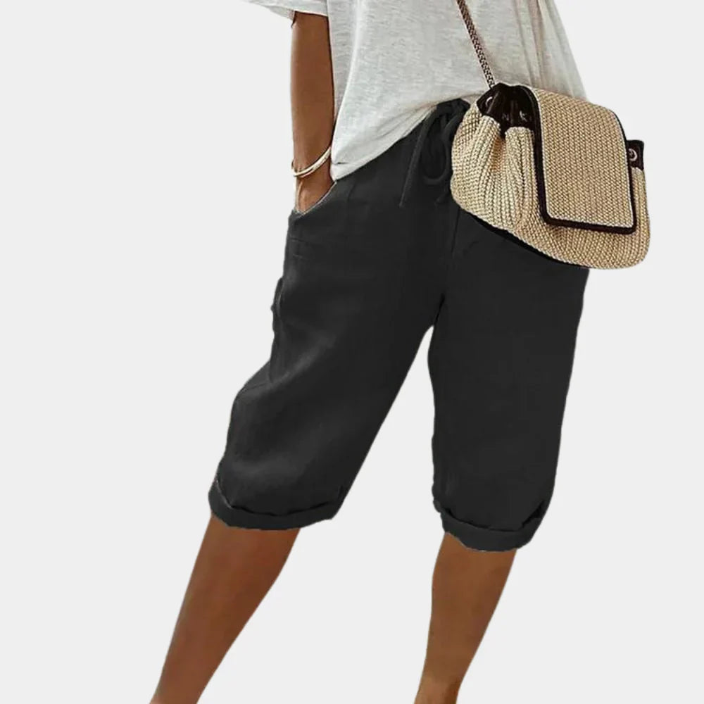Comfortable Linen-Blend Women's Shorts