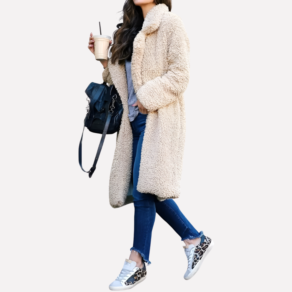 Women’s Long Teddy Coat