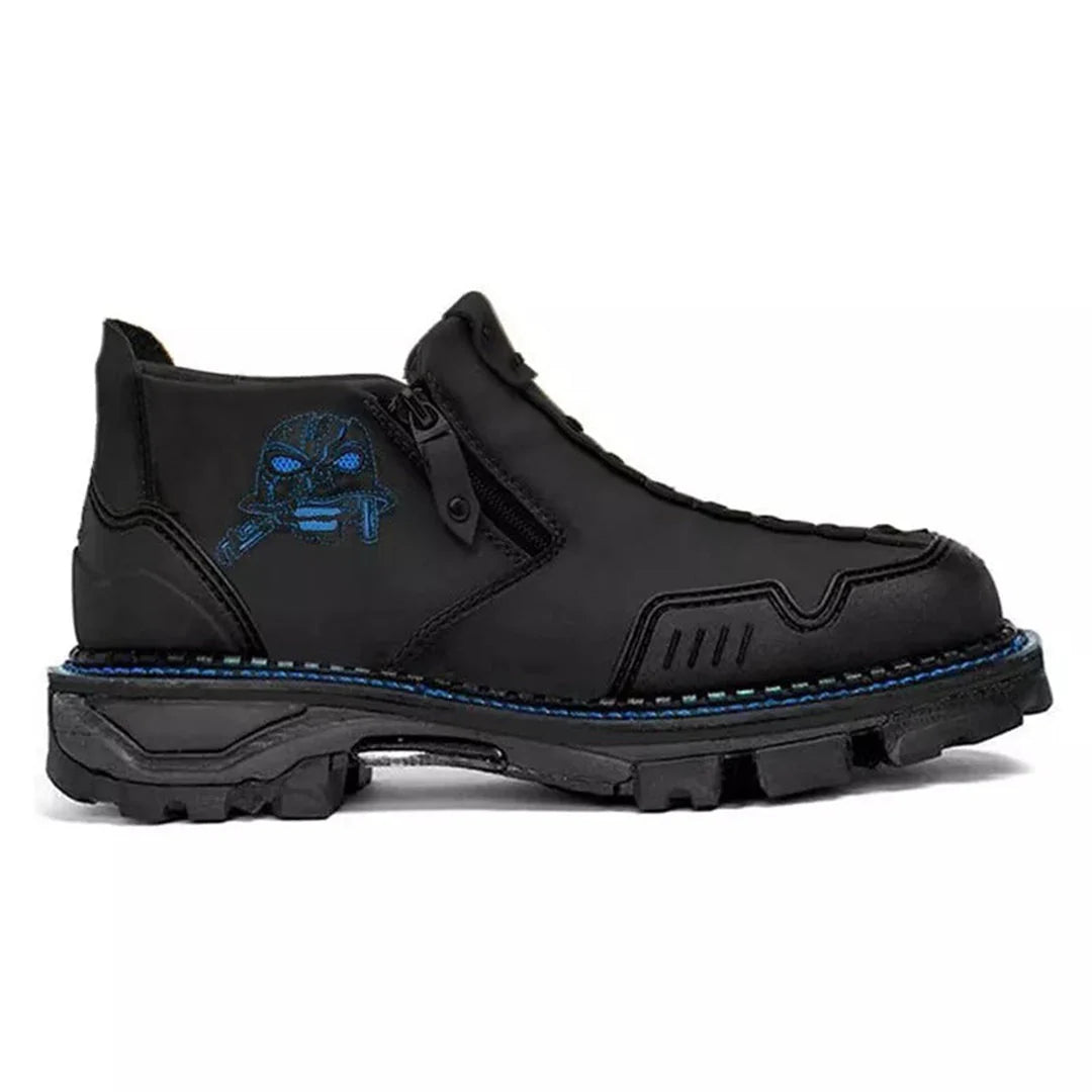 Men's Ankle Boots with Skull Accent Bold Style Meets Everyday Comfort