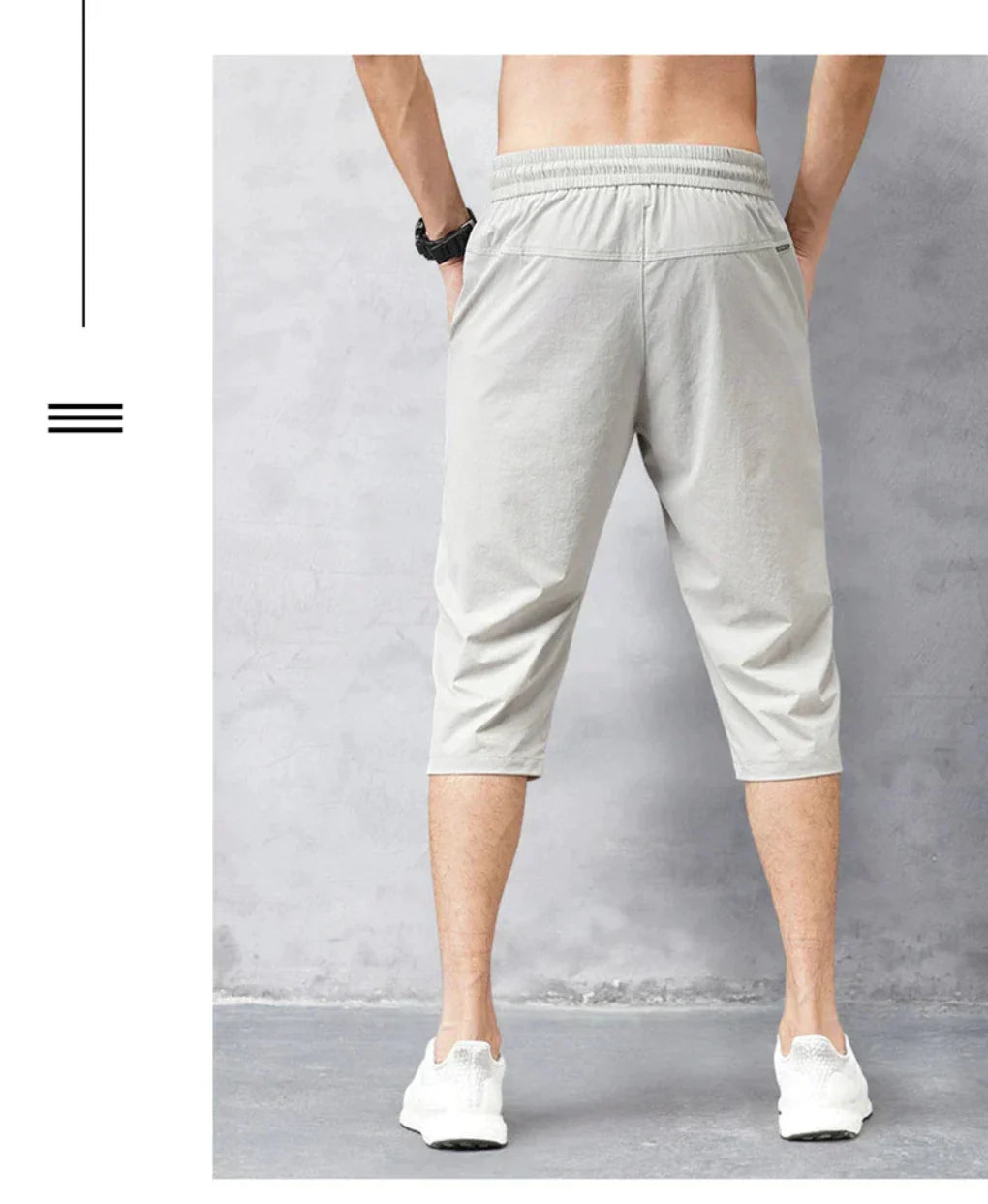 Men's 3/4 Nylon Pants – Quick-Drying and Versatile