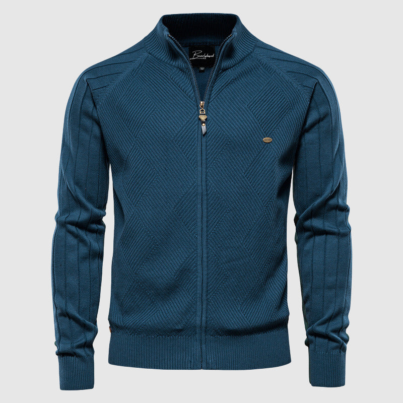 Men's Turtleneck Zipper Cardigan