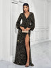 Long Sequin Figure-Hugging Dress for Women