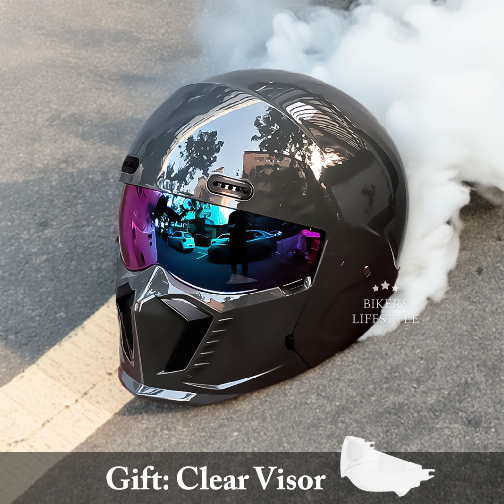 Retro Pilot Motorcycle Helmet –  DOT and ECE Approved, Timeless Look 7