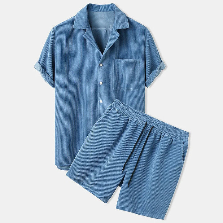 Ribbed Summer Clothing Set for Men  Effortless Style and Comfort for Warm Days