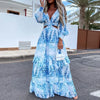 V-Neck Maxi Dress with Cut-out Details for Women
