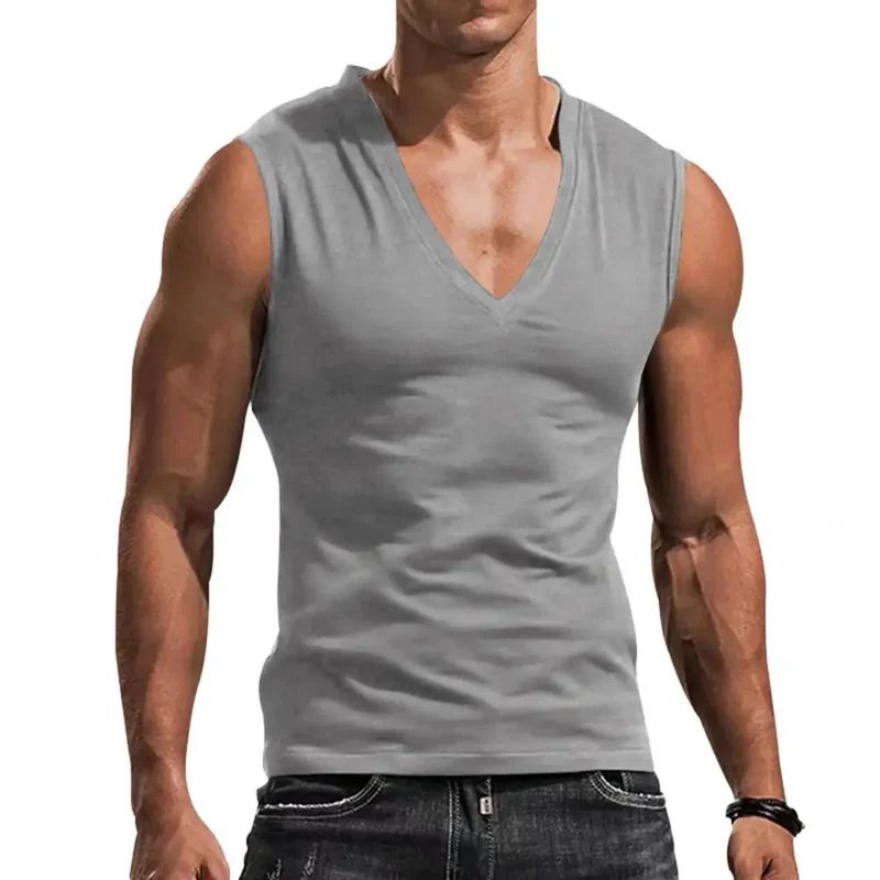 Mouwloos en comfortabel zomershirt voor heren, perfect voor warme dagen.