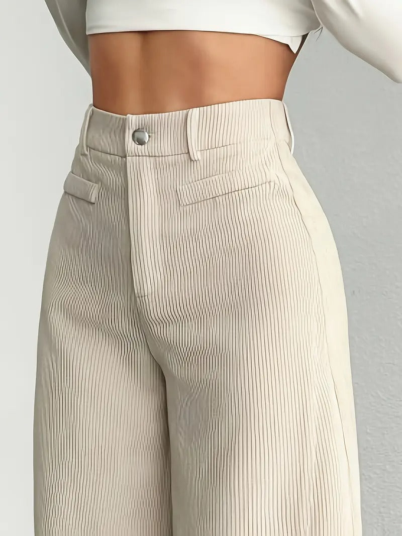 Casual High Waist Wide Leg Pants