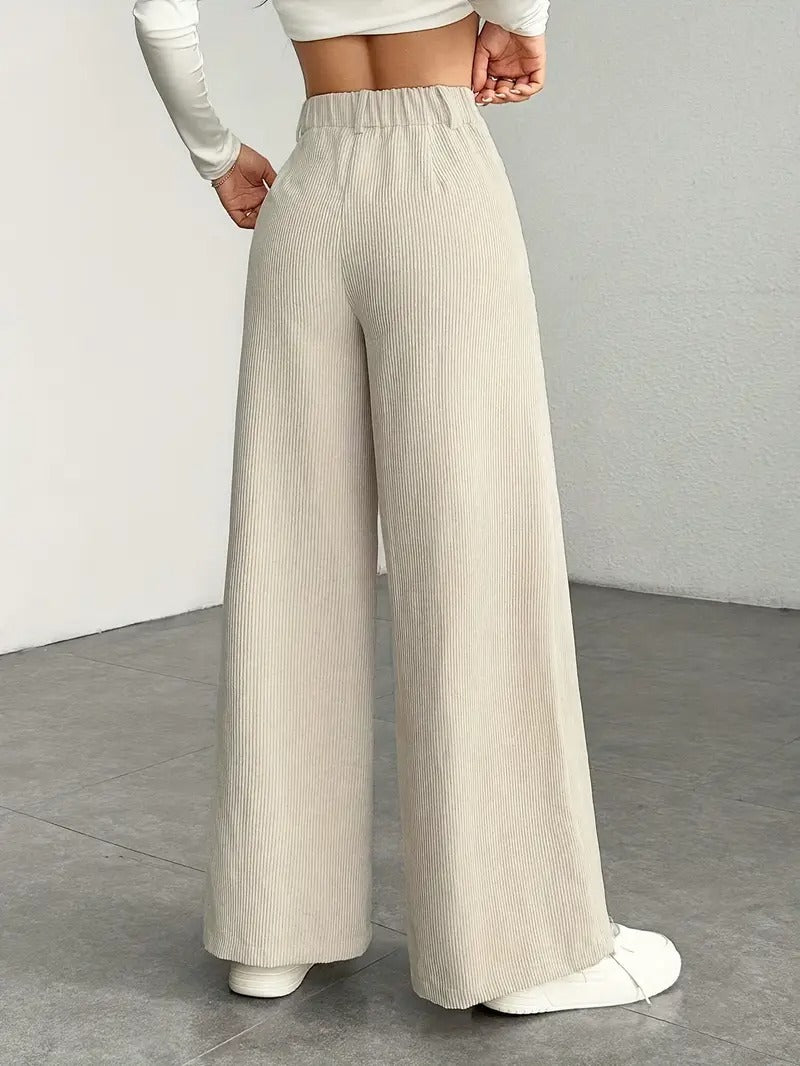Casual High Waist Wide Leg Pants