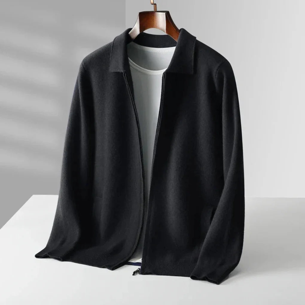 Men’s Regular Fit Vest with Full Zip and Side Pockets