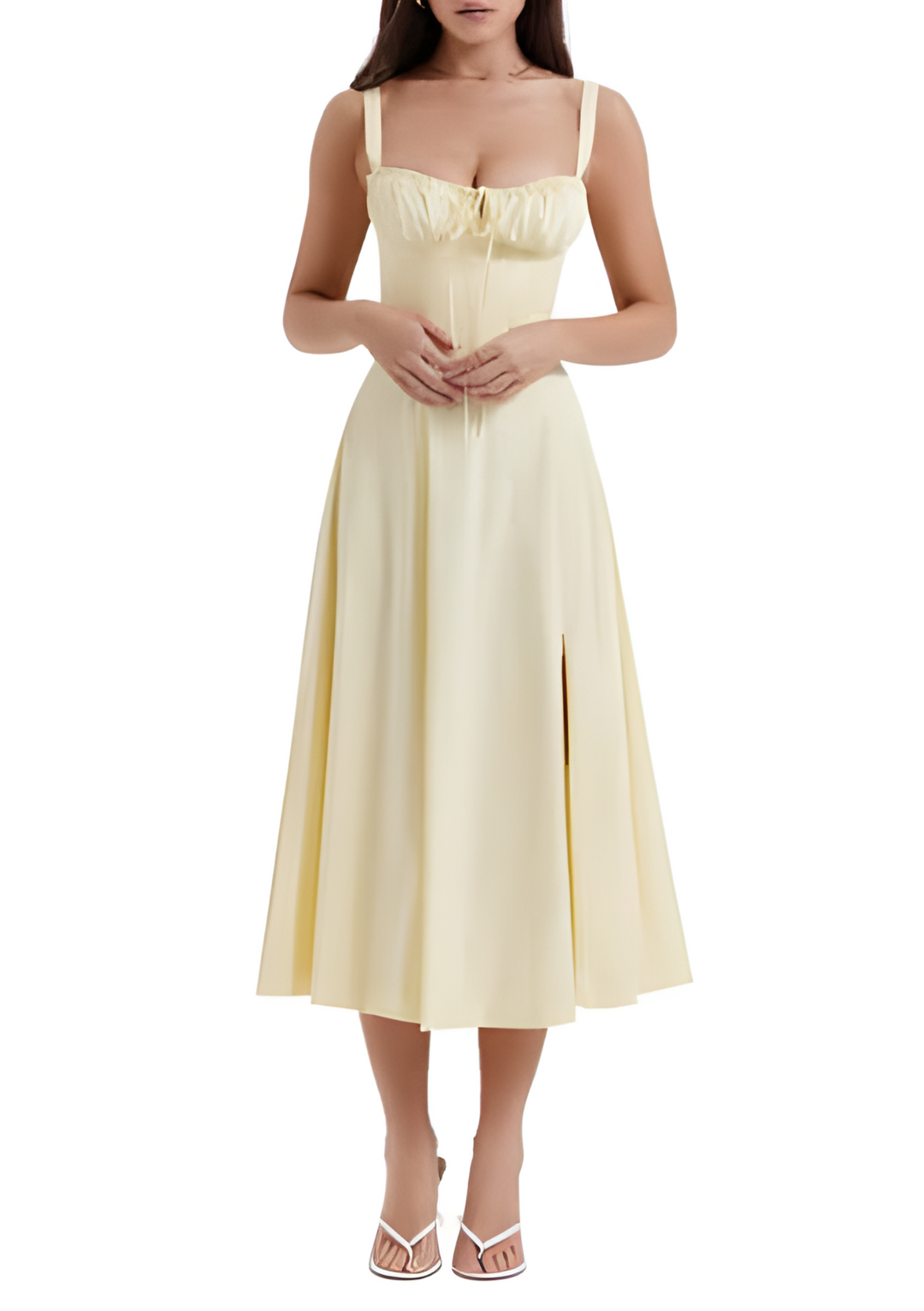 Floral Waist-Shaping Dress
